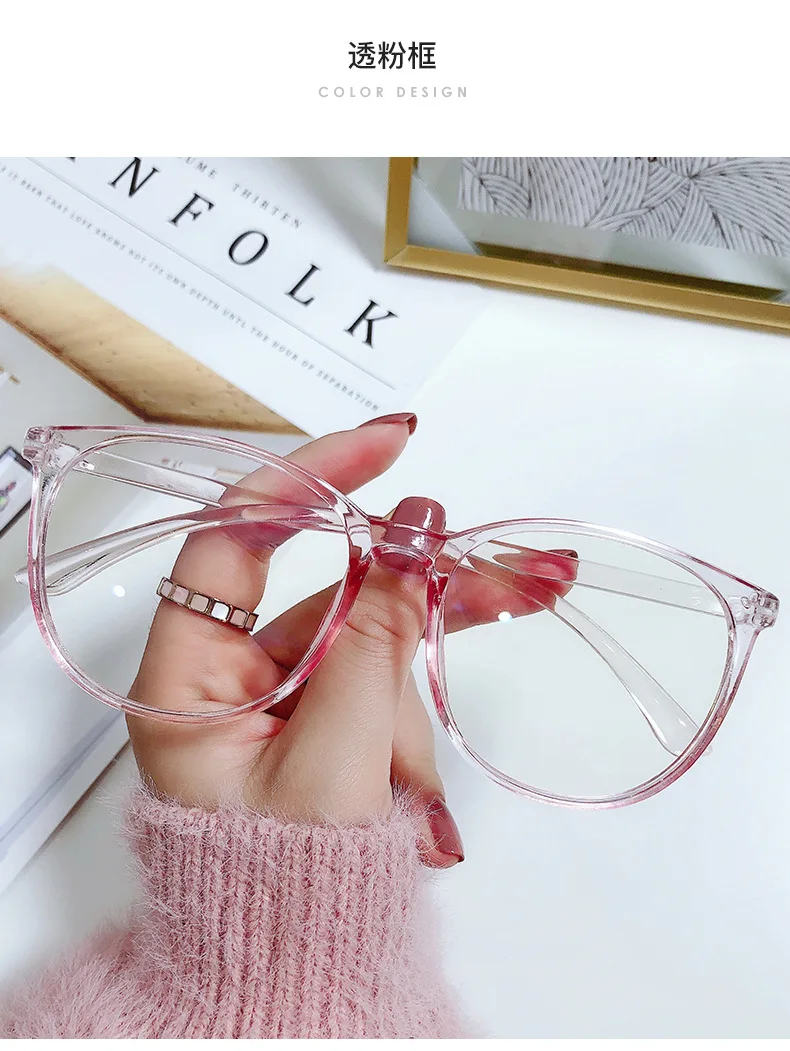 Transparent Computer Glasses Frame Women Men Anti Blue Light Round Eyewear Blocking Glasses Optical Spectacle Eyeglass
