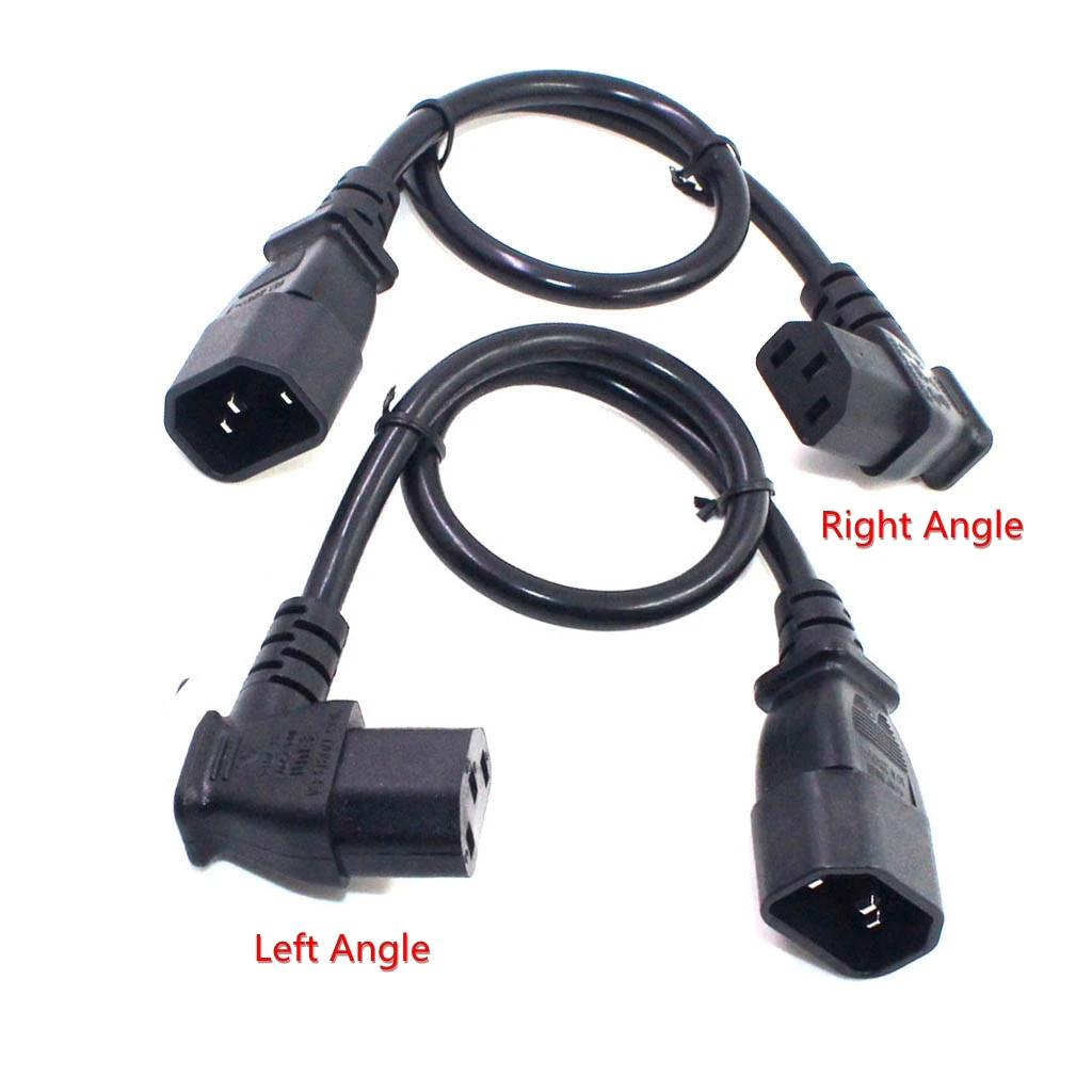 IEC60320 C13 Angle Converter Angle Extension Cable C13 to C14 PDU Angle Power Cables Male to Female AC Power Cord 10A 250V
