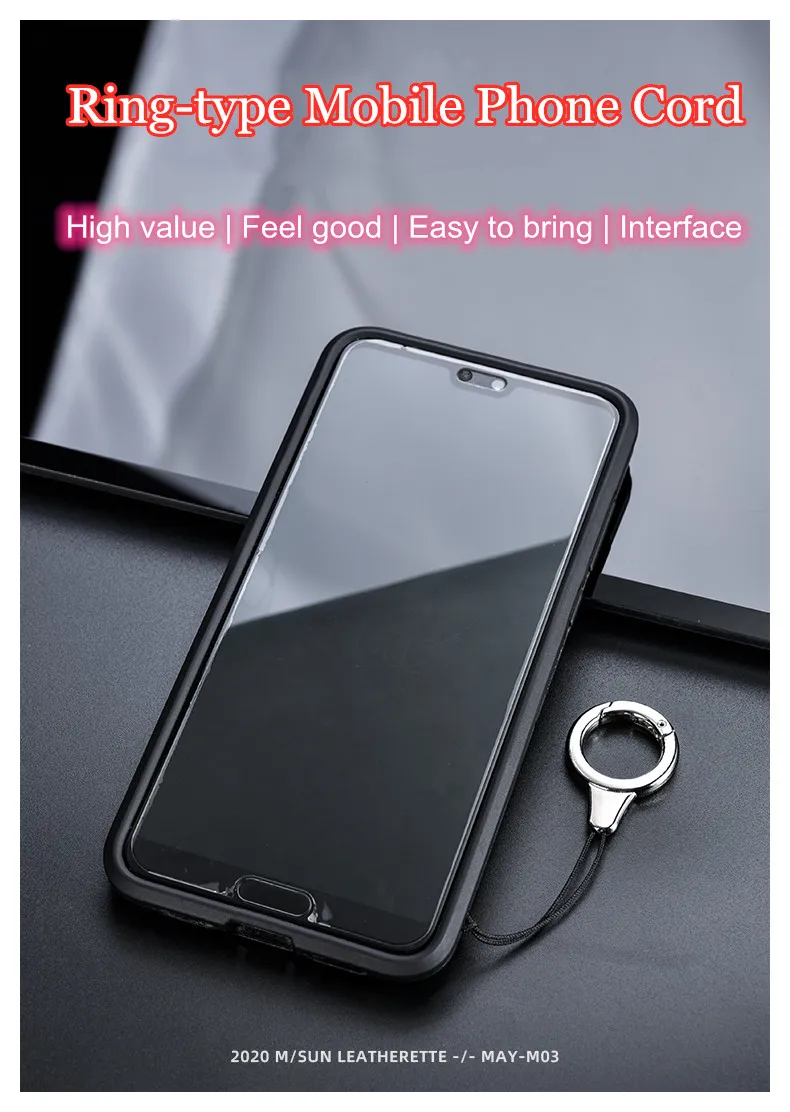 2 PCS Multifunction Key Chain Holder Black Rope Phone Lanyard Key Ring Metal Car Keychain U Disk ID Cards Keyring Men Women M03