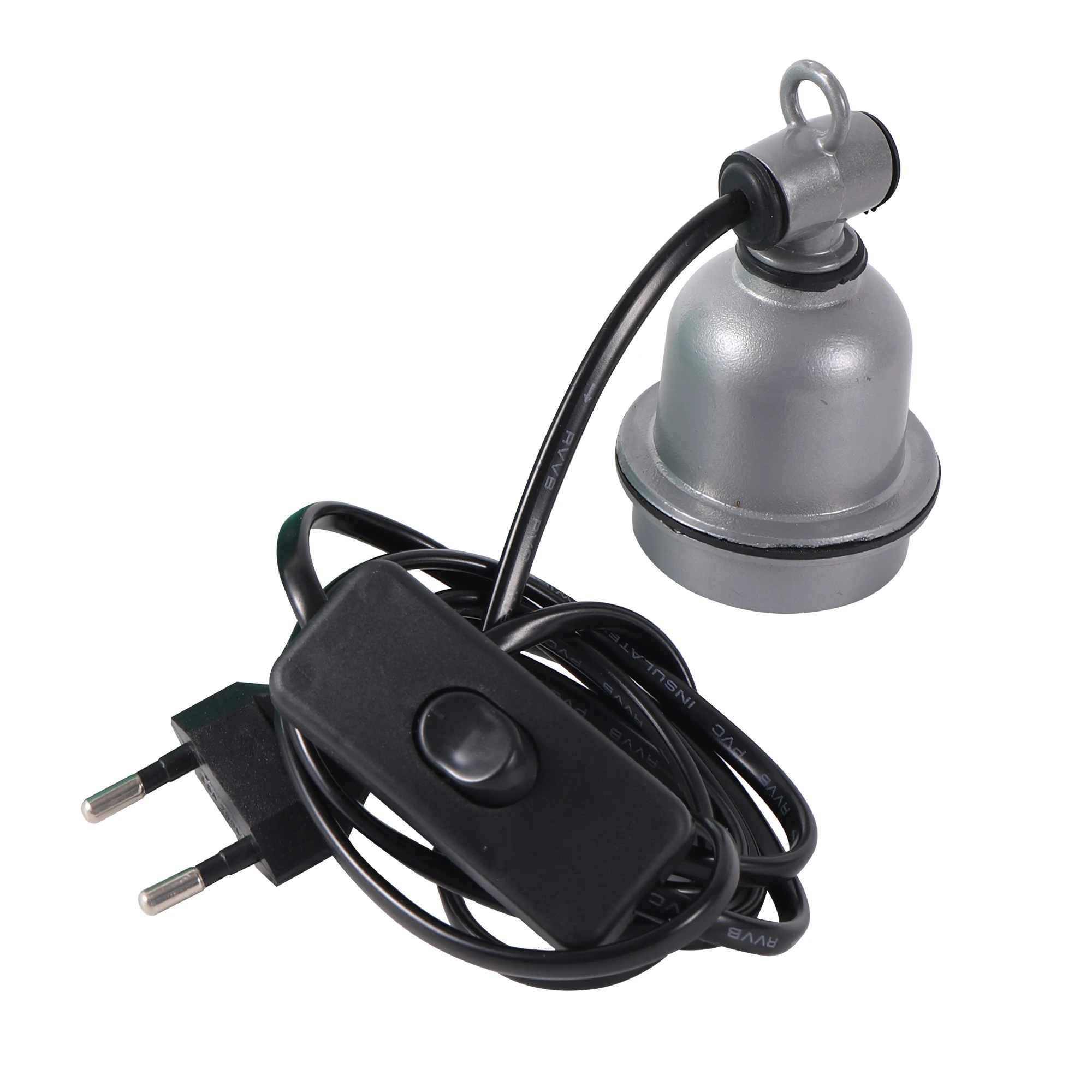 E27 Crawling pet lizard tortoise heating lamp holder & power cord switch Piglet Chicken Brooder Heating Spiral Light Socket 1 Pc