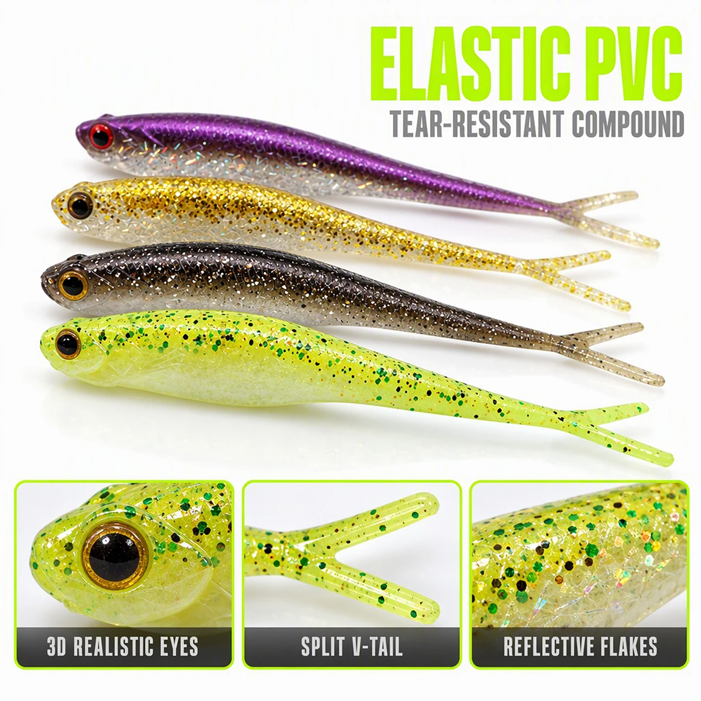 ESFISHING Soft Fishing Lures Real Shad 130mm Pesca Baits Minnow Jigging Lure Isca Artificial Fishing for Pike Trout
