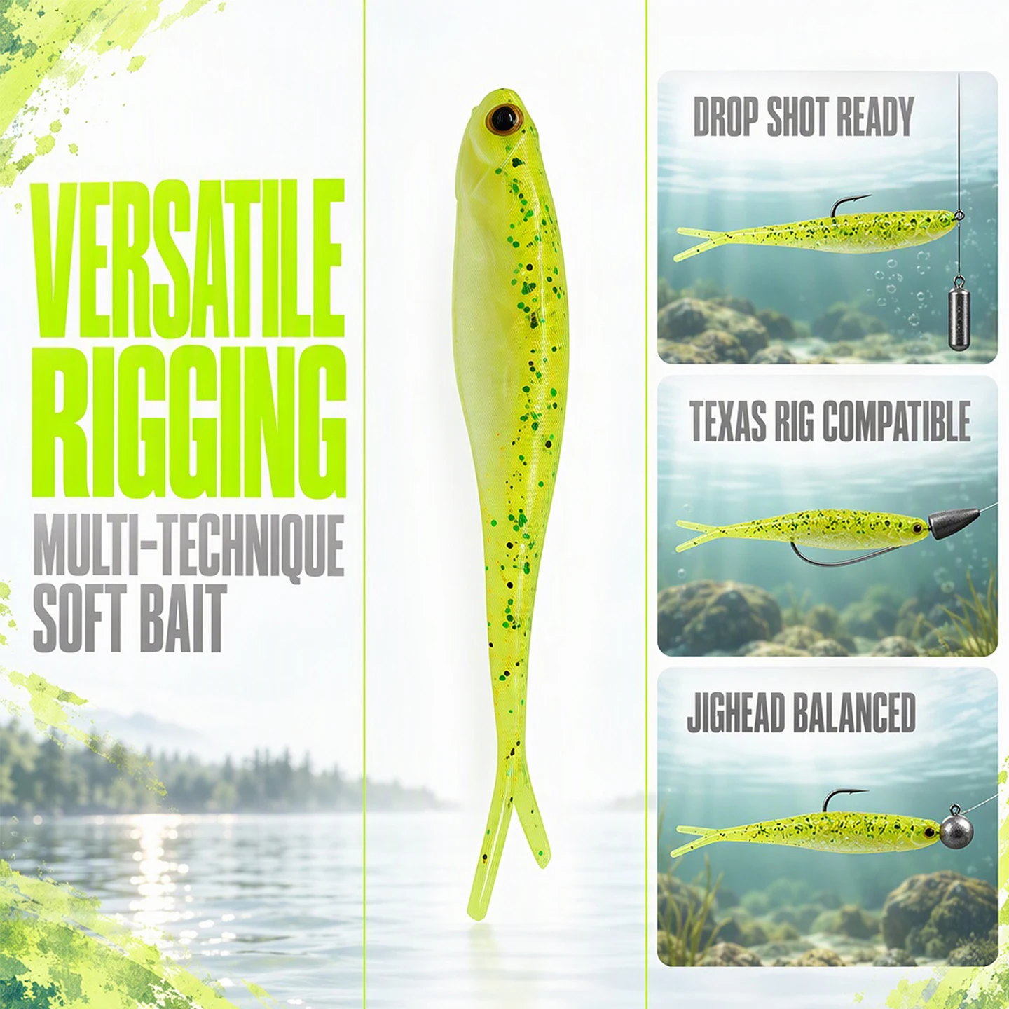 ESFISHING Soft Fishing Lures Real Shad 130mm Pesca Baits Minnow Jigging Lure Isca Artificial Fishing for Pike Trout