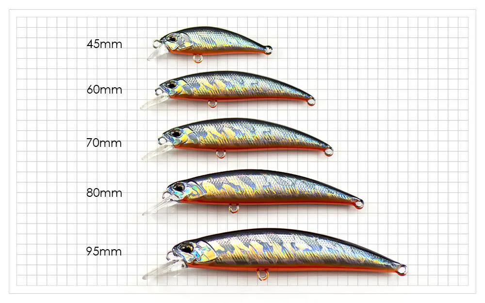 COUNTBASS Sinking Minnow 45mm 60mm 70mm 80mm 95mm Hard Baits Fishing Lures Wobblers Crankbaits Perch Leurre Angler’s Lure