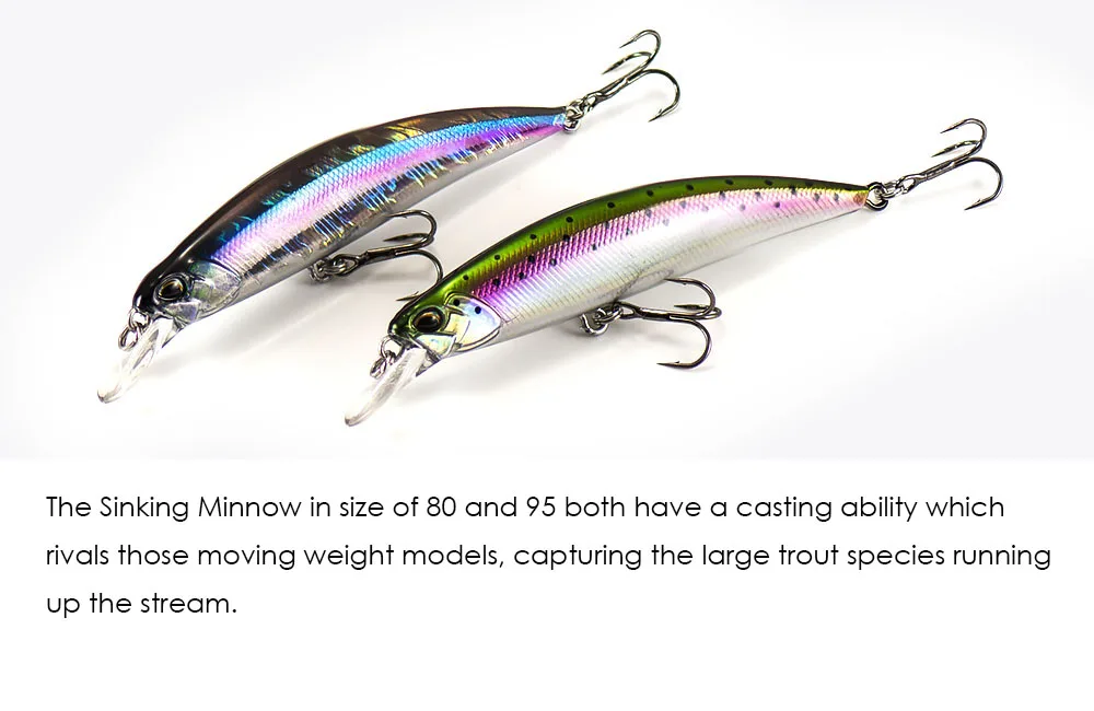 COUNTBASS Sinking Minnow 45mm 60mm 70mm 80mm 95mm Hard Baits Fishing Lures Wobblers Crankbaits Perch Leurre Angler’s Lure
