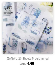 JIANWU 30 sheets Romantic Scenery Series Stickers Cool World Sky Forest Planet DIY Journal Sticker Stationery School Supplies