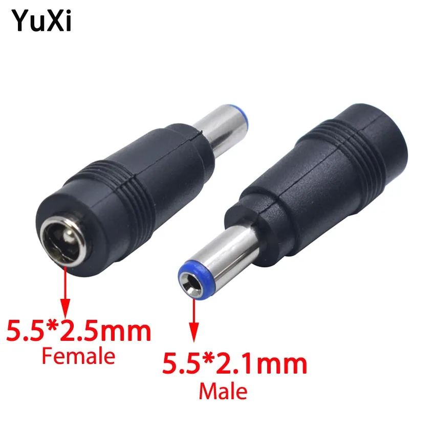 1pcs 5.5*2.5 / 2.1 Mm Female to 5.5*2.1 / 2.5 Mm Male DC Power Connector Adapter Laptop 5.5*2.1 to 5.5*2.5 Charging Converter