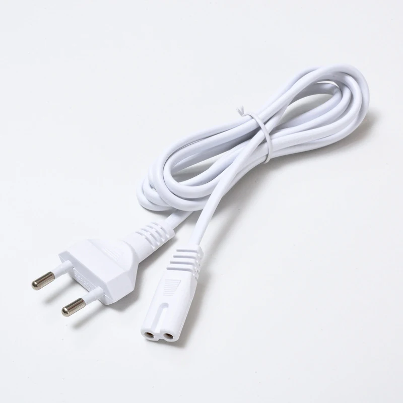 2 Pin Prong US EU to C7 C8 Extension Cable LED Light Power Cord American European Figure 8 Laptop Power Cable For PS4 1.5M 0.6M