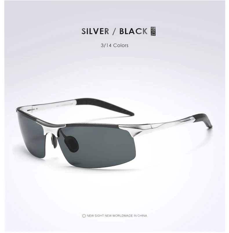 Aluminum Magnesium Men Polarized Sunglasses Aviation Driving Sun Glasses Male Sport Sunglasses lunette soleil homme oculos