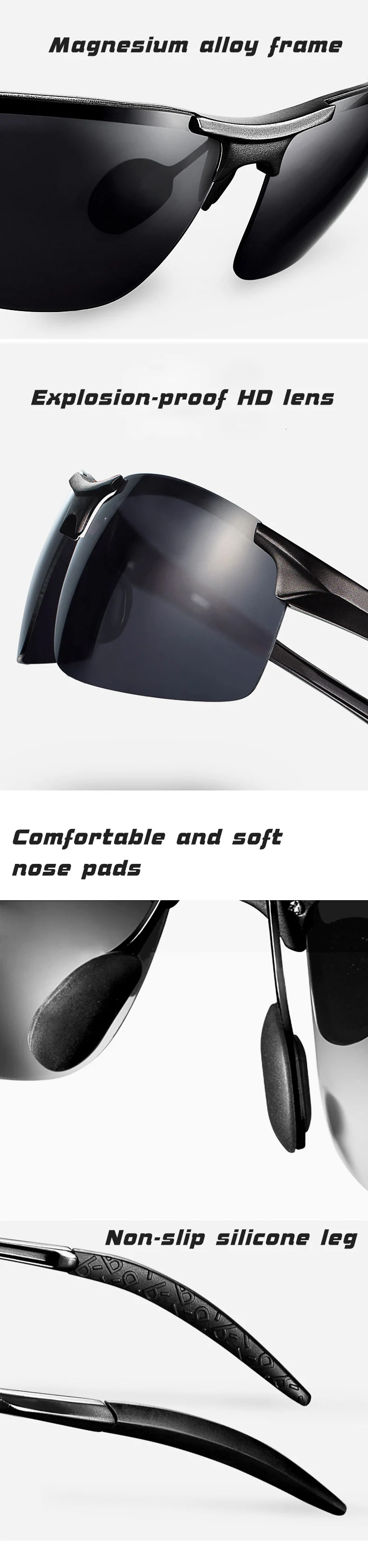 Aluminum Magnesium Men Polarized Sunglasses Aviation Driving Sun Glasses Male Sport Sunglasses lunette soleil homme oculos