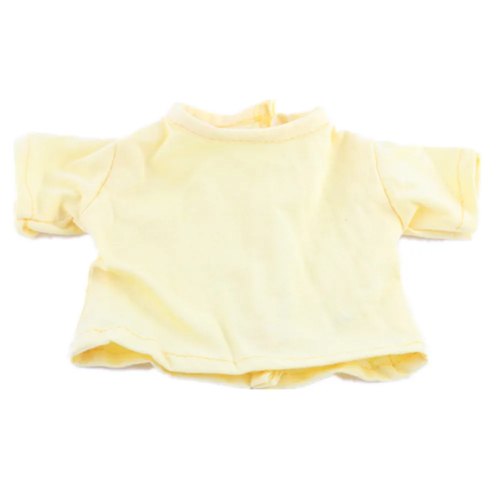 Doll Clothes T-shirt Solid Color For 16-18 Inch Doll & 43 cm Baby Doll & Nenuco,Our Generation,bebe Reborn,Toys For Girls