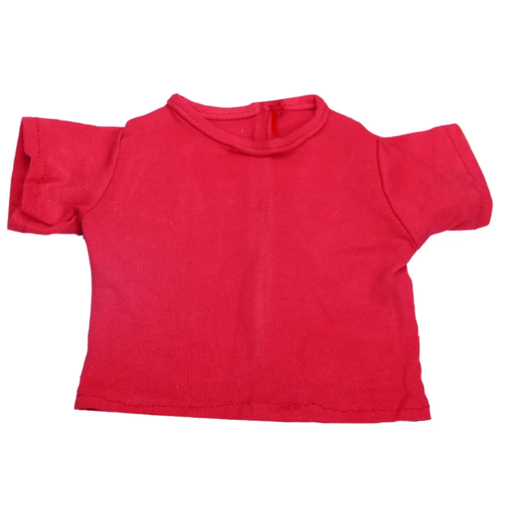 Doll Clothes T-shirt Solid Color For 16-18 Inch Doll & 43 cm Baby Doll & Nenuco,Our Generation,bebe Reborn,Toys For Girls