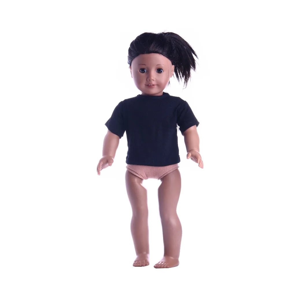 Doll Clothes T-shirt Solid Color For 16-18 Inch Doll & 43 cm Baby Doll & Nenuco,Our Generation,bebe Reborn,Toys For Girls