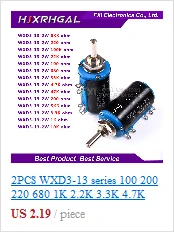 5 Sets WH148 1K 10K 20K 50K 100K 500K Ohm 15mm 3 Pin Linear Taper Rotary Potentiometer Resistor for Arduino with AG2 White cap
