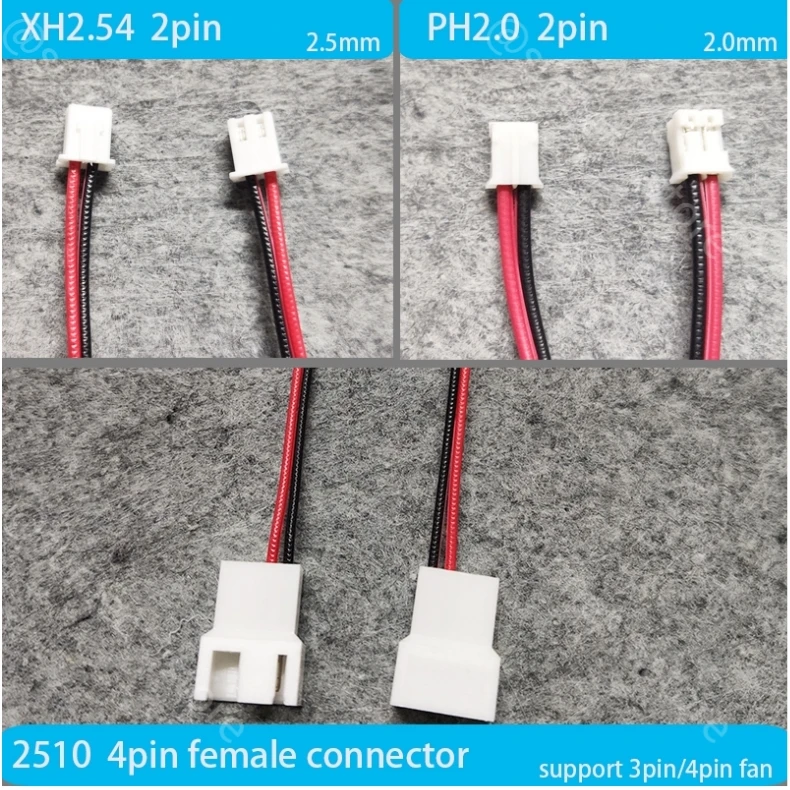 ARSYLID Conversion Cable 4pin 3pin to 2 Pin 2.5mm Adapter Fan for VGA Cooling Fan Power Supply Mini 2pin
