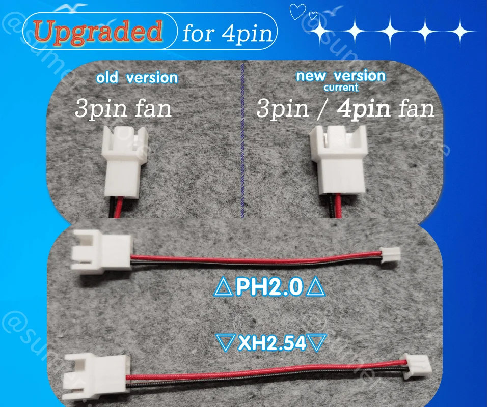 ARSYLID Conversion Cable 4pin 3pin to 2 Pin 2.5mm Adapter Fan for VGA Cooling Fan Power Supply Mini 2pin
