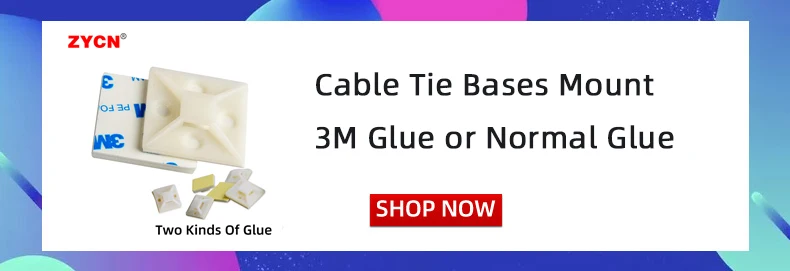 20/100PCS Cable Tie Mount Adjustable Clips Self Adhesive Strap Fix Holder Plastic Network Wire Power Cord Car Organizer Clamp