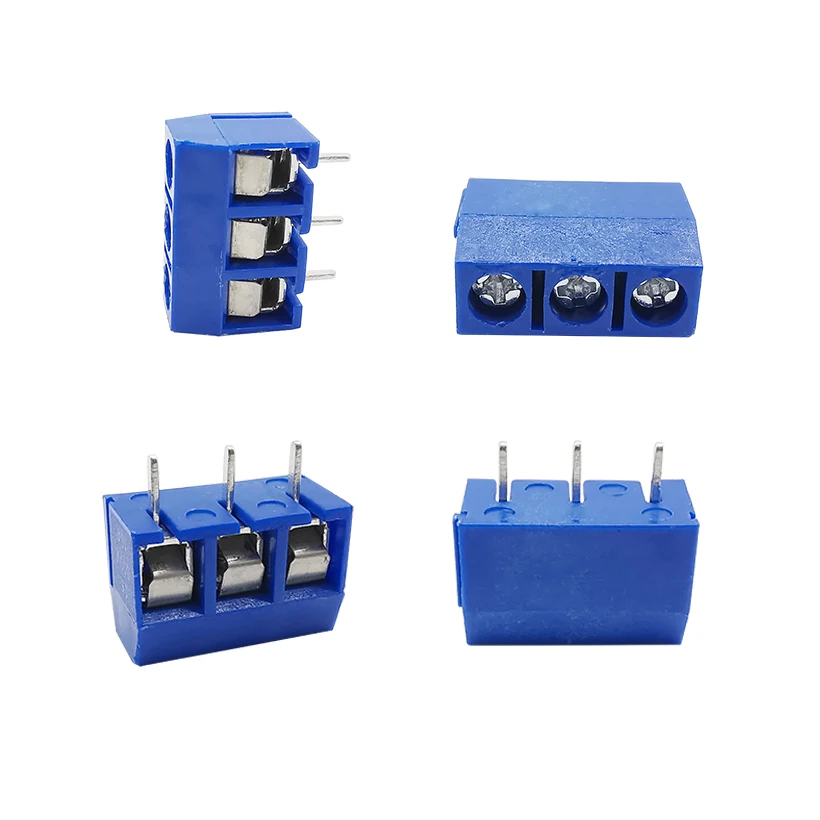 KF301 2P 3P 4P 5mm Screw Wire Terminal Block KF301-2P KF301-3/4P Pitch 5.0mm Straight Pin Spliceable Plug-in PCB Cable Connector