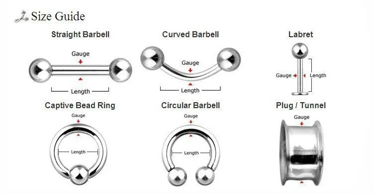 Alisouy 1pc Big Large Size Captive Bead Nose Ring Ear Plug Expander Guauge Male Genital BCR Hoop Earring Piercing Body Jewelry