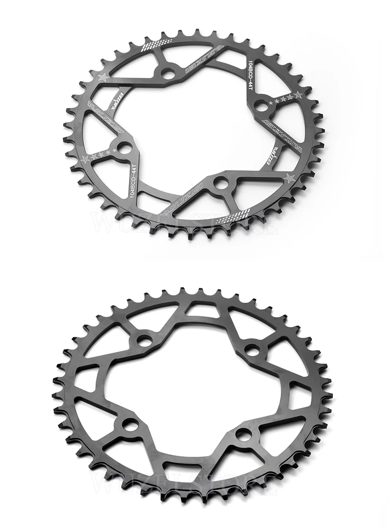 WUZEI 104BCD Round Shape Chainrings 30T 32T 34T 36T 38T 40T 42T 44T 46T 48T 50T 52T Narrow Wide Chain Wheel MTB Bicycle Parts