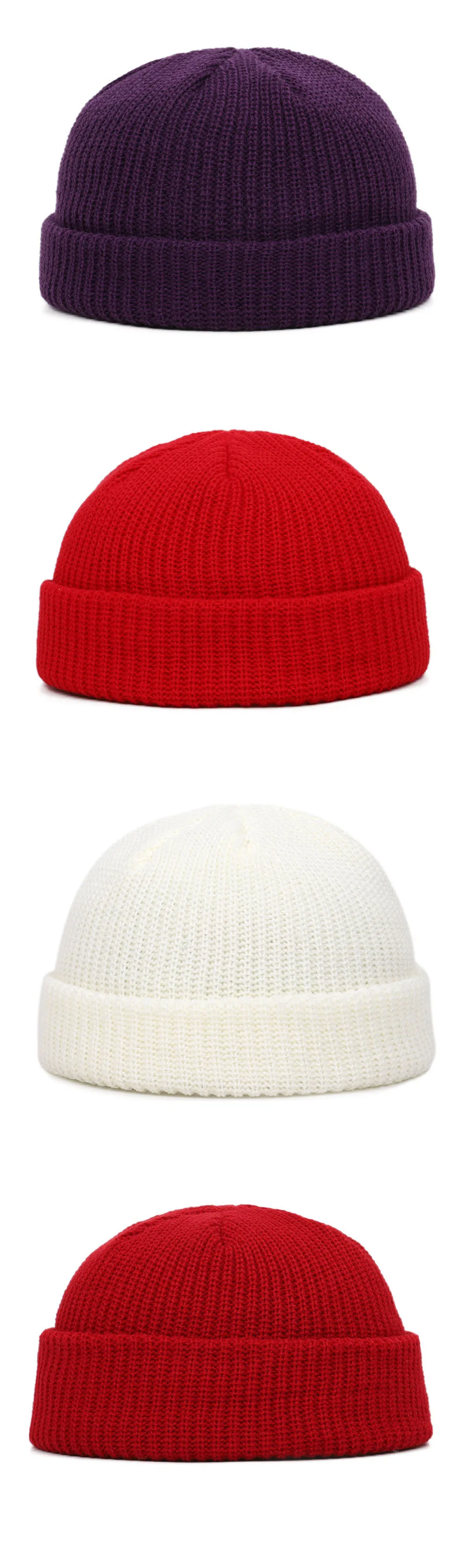 Winter Warm Beanies Casual Short Thread Hip Hop Hat Adult Men Female Wool Knitted Skull Cap Elastic Unisex