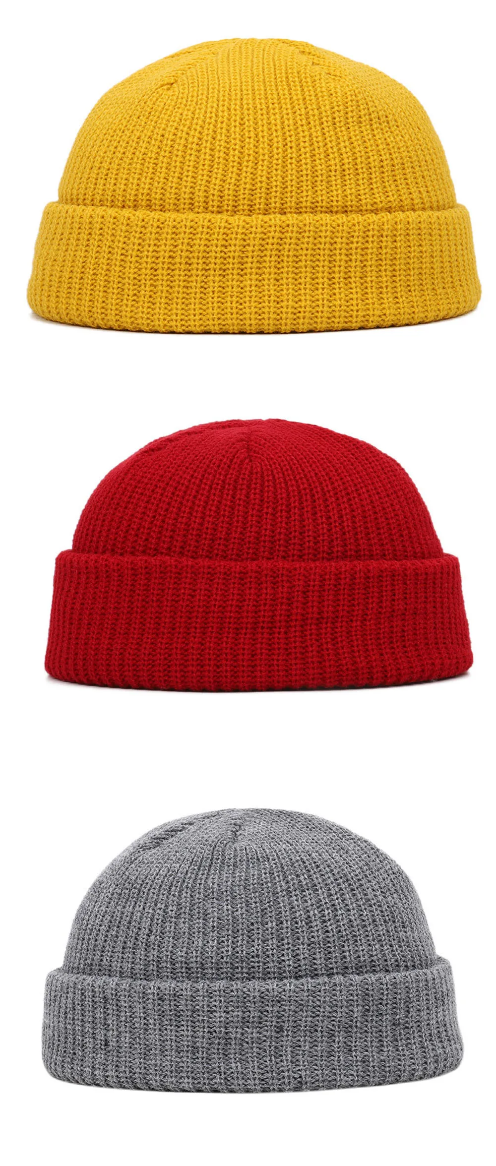 Winter Warm Beanies Casual Short Thread Hip Hop Hat Adult Men Female Wool Knitted Skull Cap Elastic Unisex