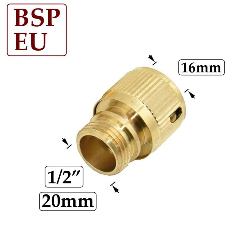 1/2" 3/4" 1" Thread Brass Quick Connector Garden Watering Adapter Drip Irrigation Copper Hose Quick Connector Fittings 1 Pcs