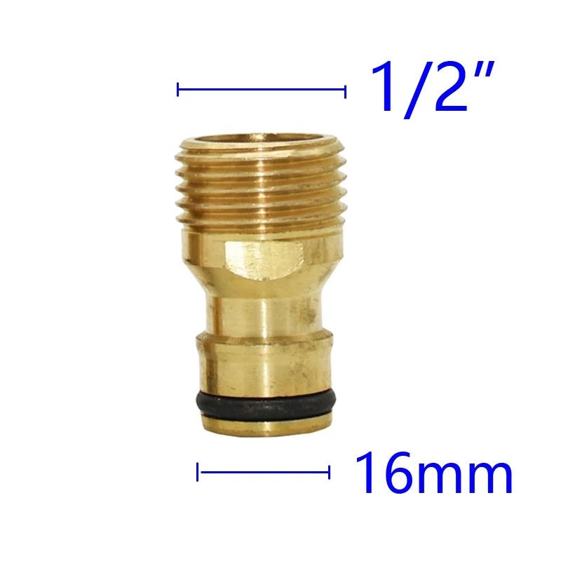 1/2" 3/4" 1" Thread Brass Quick Connector Garden Watering Adapter Drip Irrigation Copper Hose Quick Connector Fittings 1 Pcs