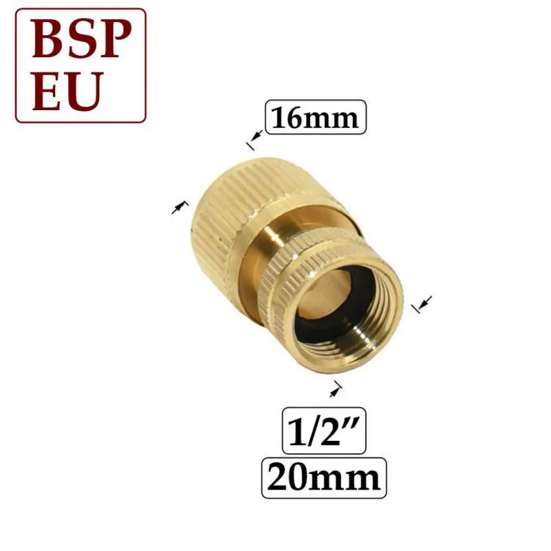 1/2" 3/4" 1" Thread Brass Quick Connector Garden Watering Adapter Drip Irrigation Copper Hose Quick Connector Fittings 1 Pcs