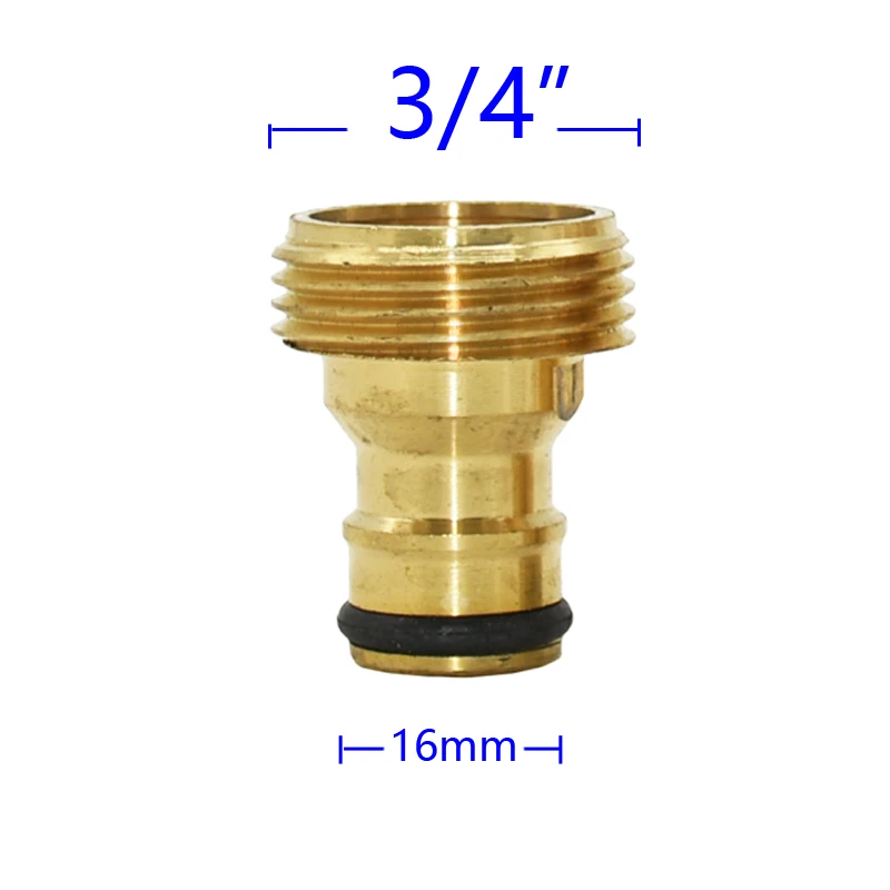 1/2" 3/4" 1" Thread Brass Quick Connector Garden Watering Adapter Drip Irrigation Copper Hose Quick Connector Fittings 1 Pcs