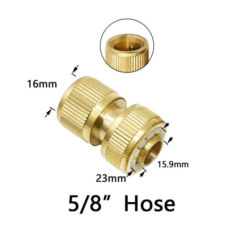 1/2" 3/4" 1" Thread Brass Quick Connector Garden Watering Adapter Drip Irrigation Copper Hose Quick Connector Fittings 1 Pcs