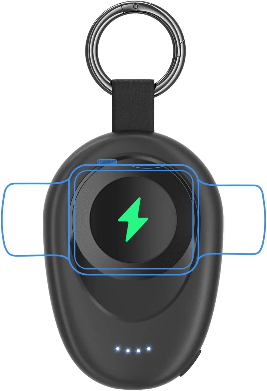 Portable Charger for Apple Watch Series 9/8/7/6/5/4/3/2/SE/Ultra Travel Power Bank Wireless Keychain Charger Watch Spare Battery
