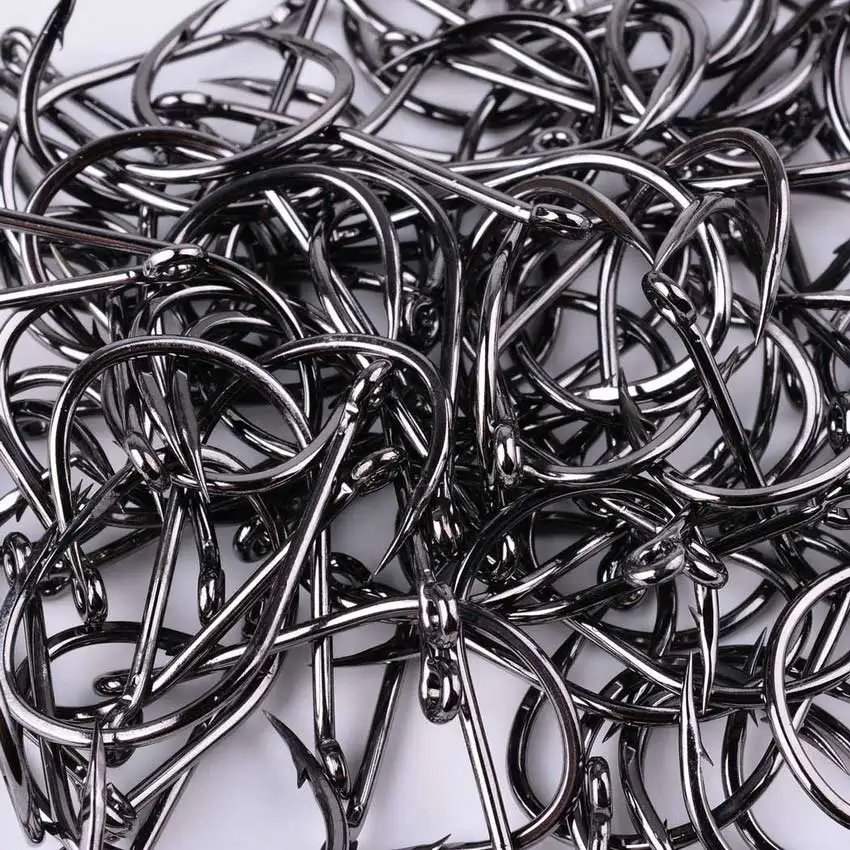 50pcs / 20pcs / Box Circle Carp Eyed Fishing Hook Size 2-22# Ring Eye Japan Fishhooks Fishing Hooks Single Jig Fish Hook Tackle