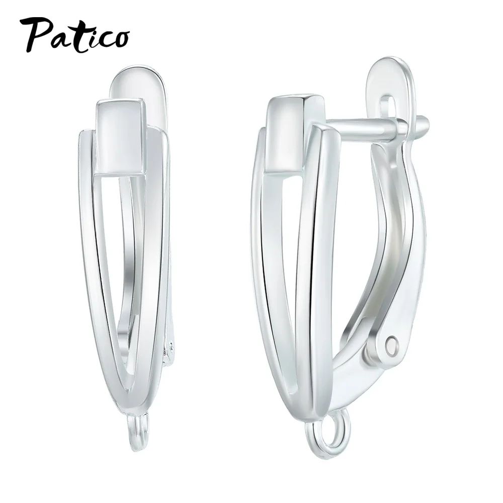 Wholesale 925 Sterling Silver Hook Earring DIY Accessories Crystal AAA Cubic Zirconia Handmade Earrings Jewelry Making Findings