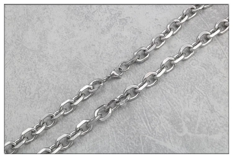Fashion Stainless Steel Batch Angle Chain Coarse Batch Angle O Word Cross Chain Necklace Clavicle Chain Jewelry Gift Hot Sale