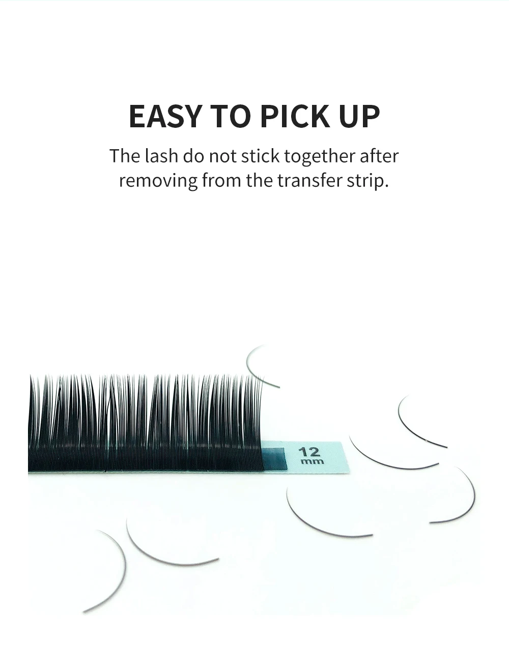 NATUHANA Personal False Eyelashes, Natural PBT Eyelash Extension, Synthetic Eyelashes, Cosmetic Supplies, B, C,D, Curl Eyelashes
