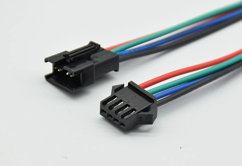 5pairs/10pcs 2pin 3pin 4pin JST LED Connectors 15cm Long Male and Female Connector for 3528 5050 WS2811 WS2812 LED Strip Tape