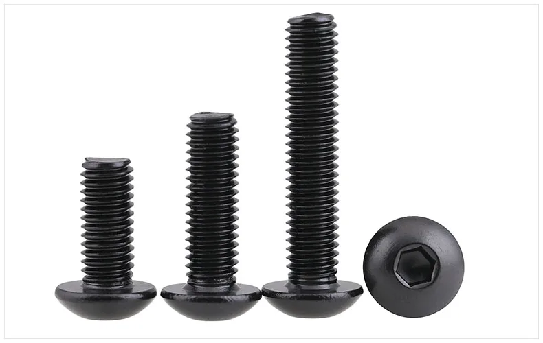 M3 M4 M5 5mm 6mm 8mm 10mm 12mm to 30mm Black 304 Stainless Steel SS DIN7380 Bolt Hex Hexagon Socket Pan Round Button Head Screw
