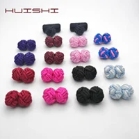 HUISHI Slim Fashion Knitted Ties for Men 5.5 cm Solid Black White Gray Blue Burgundy Knitted Tie