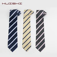 HUISHI Slim Fashion Knitted Ties for Men 5.5 cm Solid Black White Gray Blue Burgundy Knitted Tie