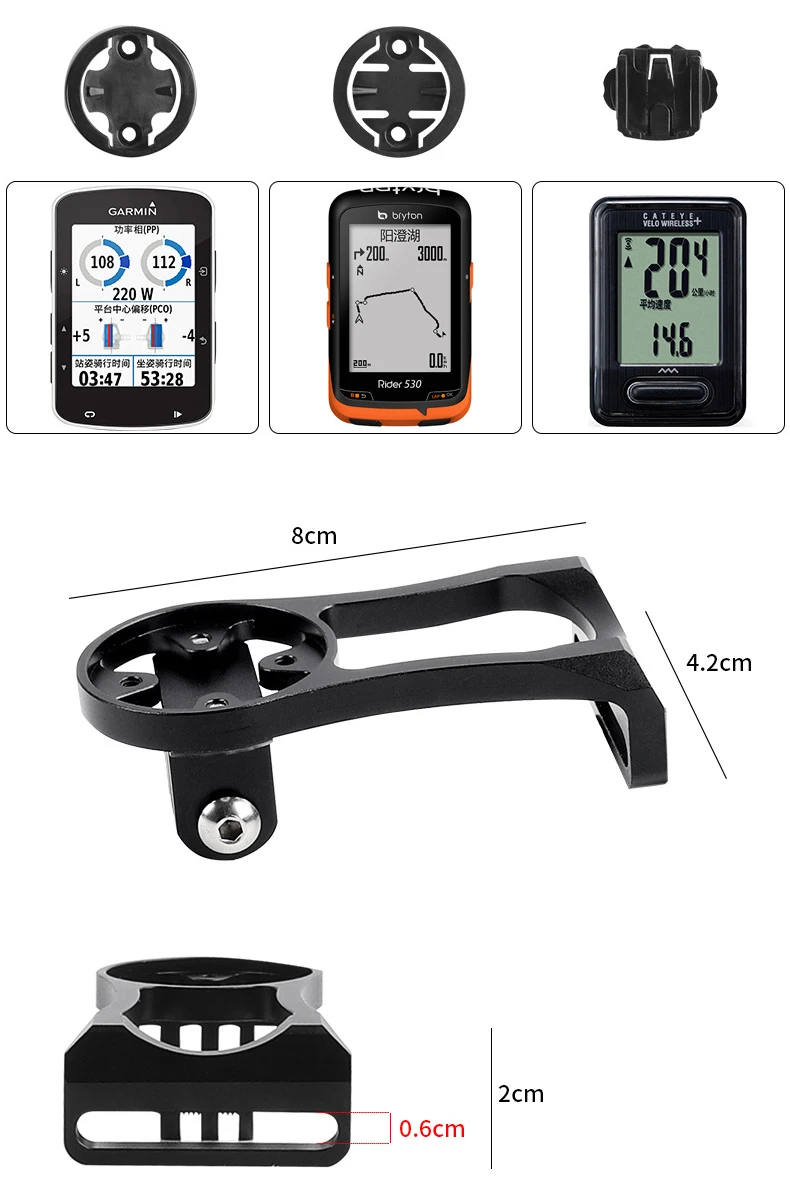 Bicycle Computer Camera Holder Aluminum Alloy Bike Handlebar Mount Equipment Mountain Road Cycling Bracket for Garmin RR7322