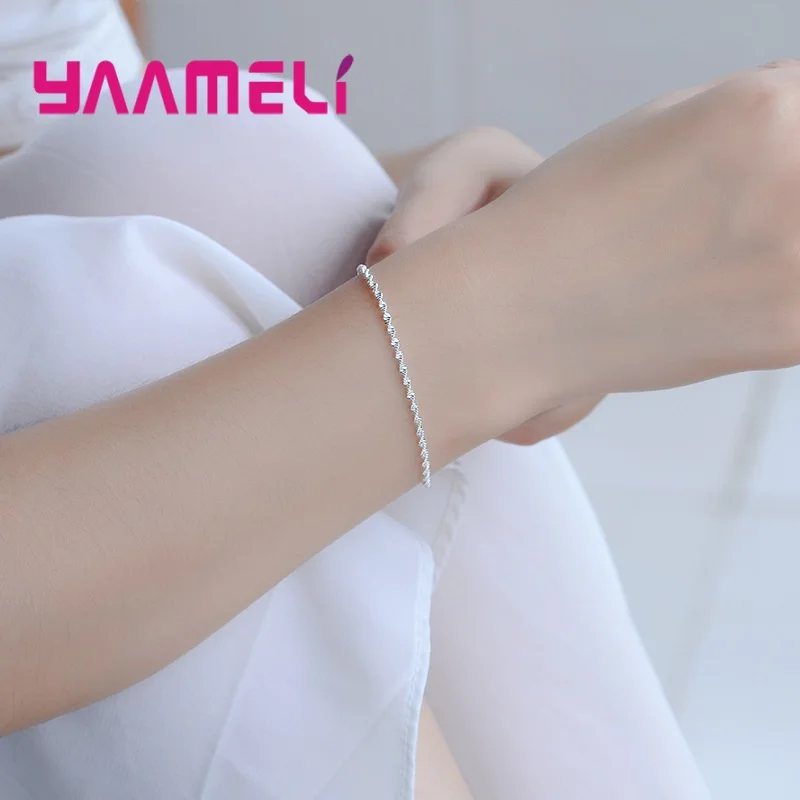 Trendy Women Foot Chains Adjustable Mujer Charm 925 Sterling Silver Anklets Bohemia Jewelry Summer Holiday Design