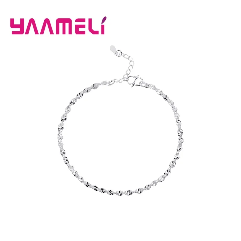 Trendy Women Foot Chains Adjustable Mujer Charm 925 Sterling Silver Anklets Bohemia Jewelry Summer Holiday Design