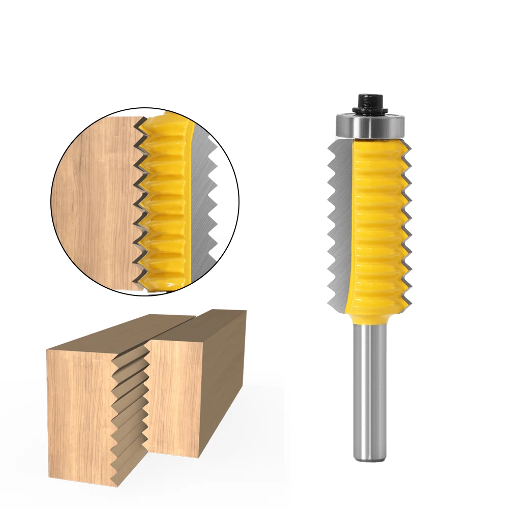8mm Shank Raised panel"V"joint Bits Finger Joint Glue Milling Cutter for Wood Tenon Woodwork Cone Tenon Milling Tenoning Machine
