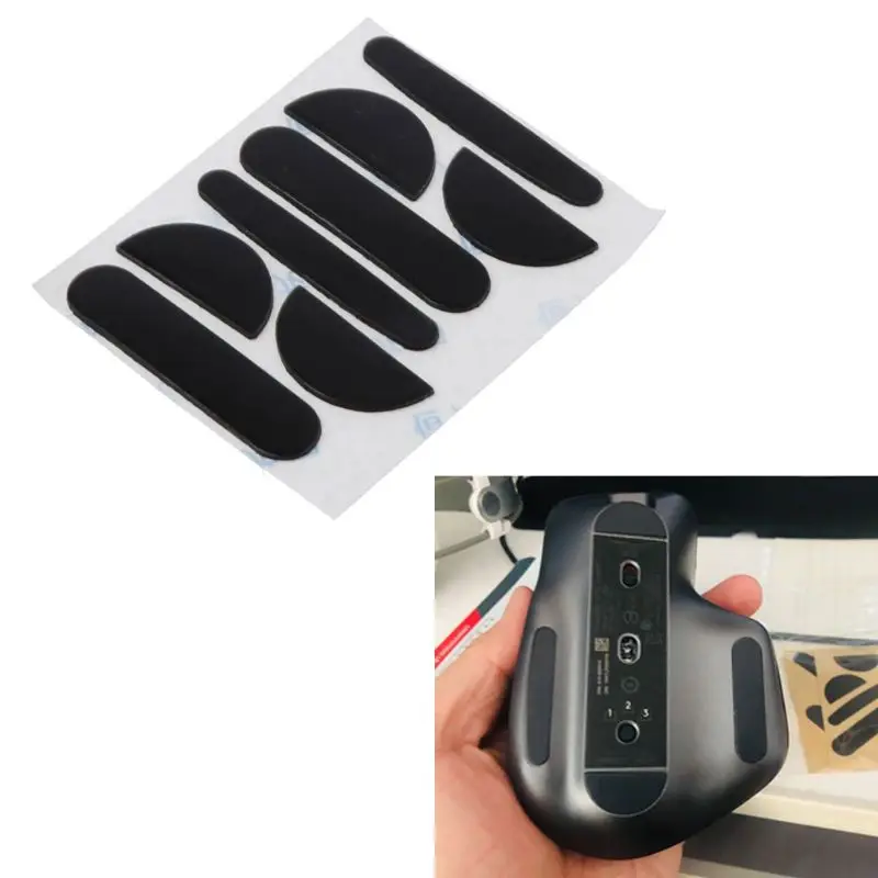 2 Sets 0.6mm Black Mouse Feet Mouse Skates Mouse Stickers Pad for Logitech MX Master 3 Mouse
