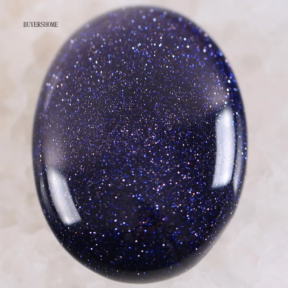 CAB Cabochon Stone 30x40MM Natural Green Malachite Pink Crystal Blue Onyx Bead for DIY Jewelry 1Pcs