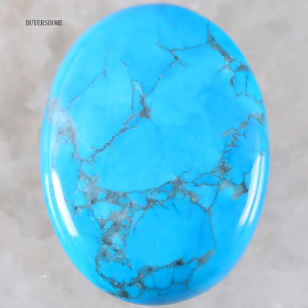 CAB Cabochon Stone 30x40MM Natural Green Malachite Pink Crystal Blue Onyx Bead for DIY Jewelry 1Pcs