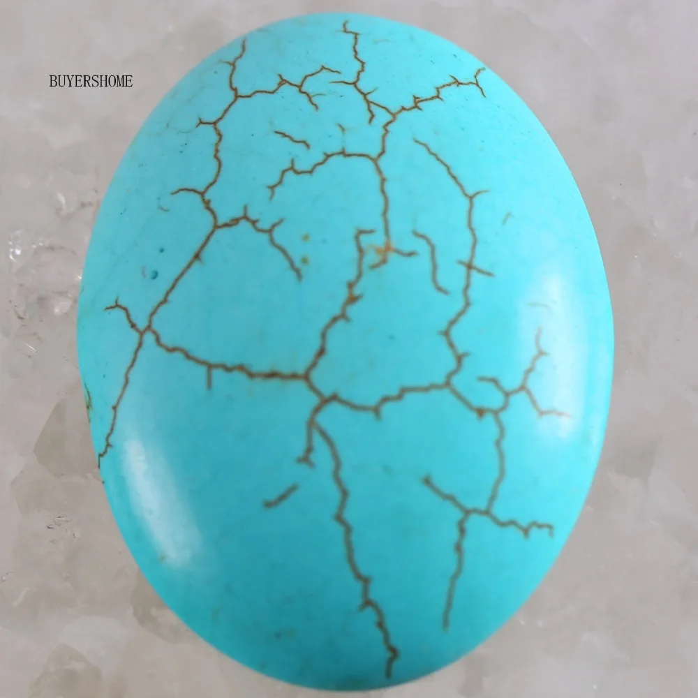 CAB Cabochon Stone 30x40MM Natural Green Malachite Pink Crystal Blue Onyx Bead for DIY Jewelry 1Pcs