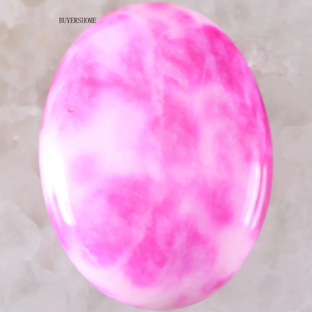 CAB Cabochon Stone 30x40MM Natural Green Malachite Pink Crystal Blue Onyx Bead for DIY Jewelry 1Pcs