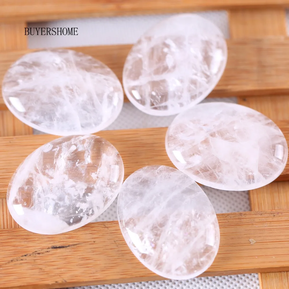 CAB Cabochon Stone 30x40MM Natural Green Malachite Pink Crystal Blue Onyx Bead for DIY Jewelry 1Pcs