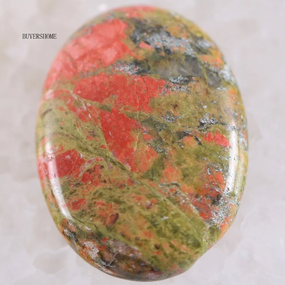 CAB Cabochon Stone 30x40MM Natural Green Malachite Pink Crystal Blue Onyx Bead for DIY Jewelry 1Pcs